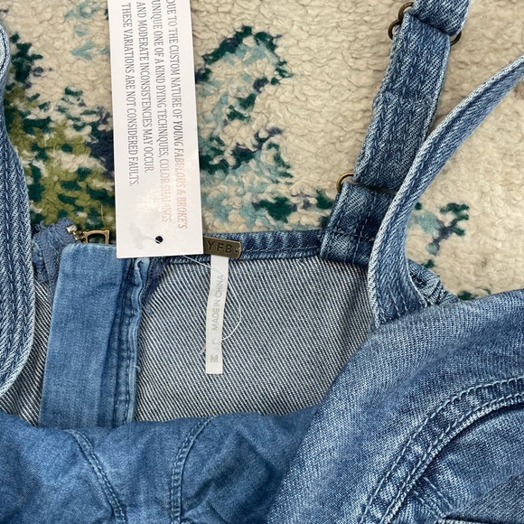 YFB young fabulous broke denim soft jean crop bustier top. Took tags off. - Picture 2 of 3